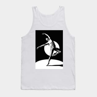 Contemporary Male Dancer Linoprint Tank Top